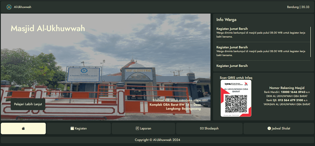Website Yayasan Al-Ukhuwwah